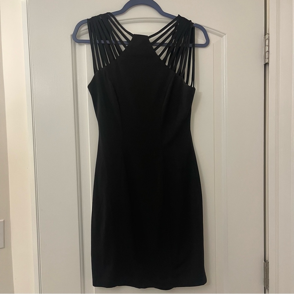 B Darlin Black Strappy Mini Dress